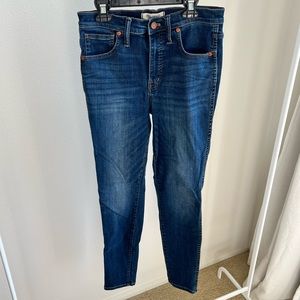 Madewell 10” High Rise Skinny Jeans - Medium Dark Wash